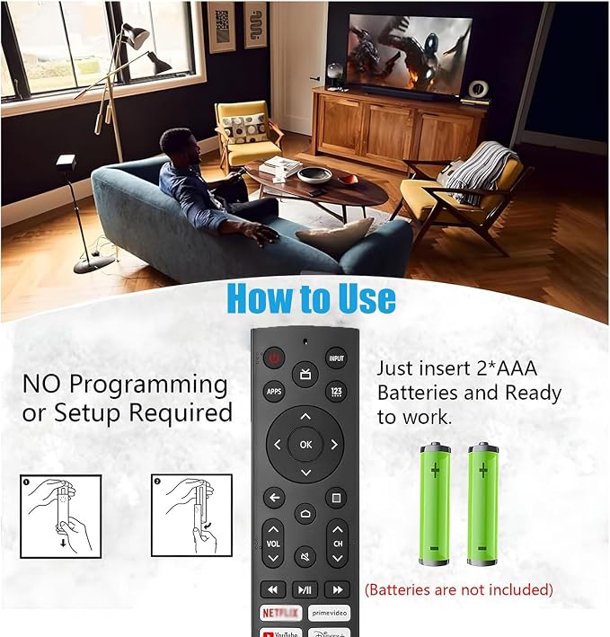 Replacement Remote for Hisense Smart Google TV, Replacement Control for Hisense - Image 4