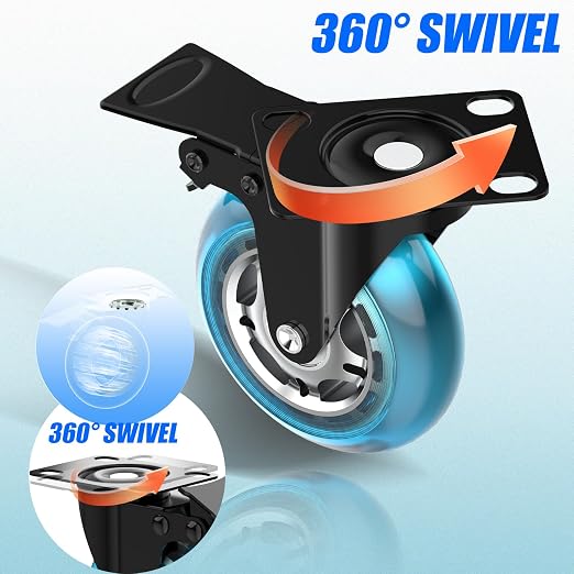4 in Plate Caster Wheels - Image 3