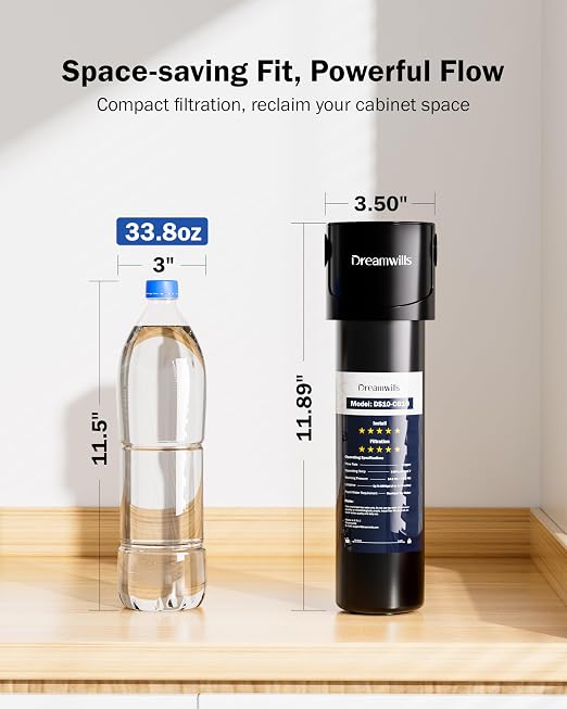 Dreamwills DS10 Under Sink Water Filter System, 1.3 GPM Direct Connect Kitchen - Image 7