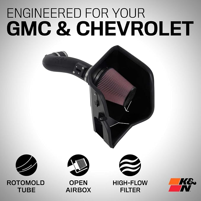 K&N Cold Air Intake System: High-Flow Air Filter, Increase Performance & - Image 2
