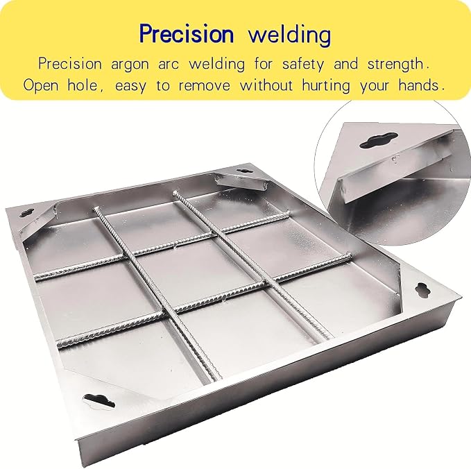 28x28 in Invisible Stainless Steel Manhole Cover and Frame - Image 5