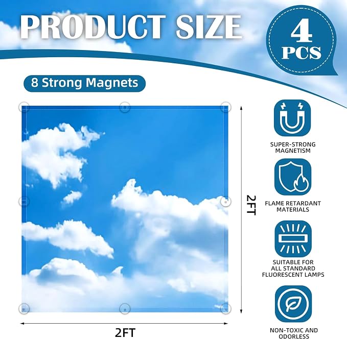 ANGSYLTH 2 x 2 Feet Fluorescent Light Covers - Image 2