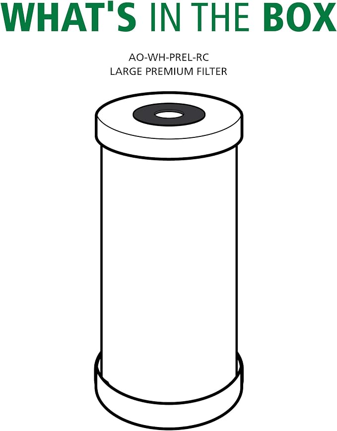 AO Smith 4.5"x10" 25 Micron Carbon Sediment Water Filter Replacement Cartridge - Image 2