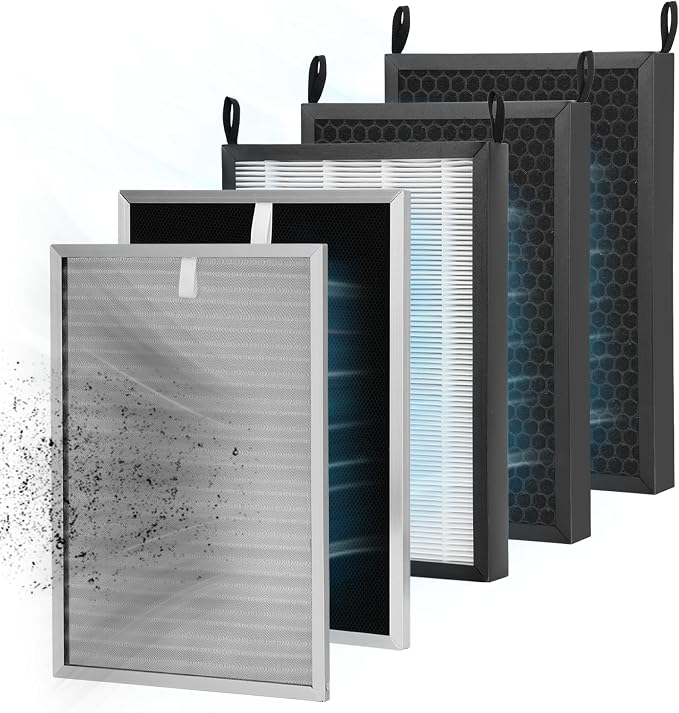 5 Pack Replacement Filters Set Compatible by Lanmun