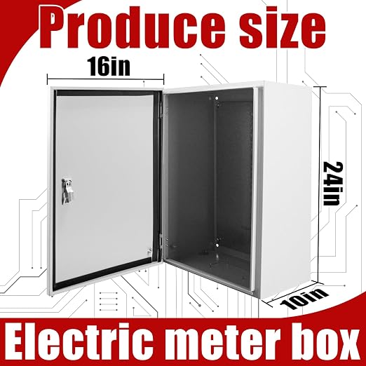 Electrical Box 24 x 16 x 10 Inch Indoor Outdoor Electrical Enclosure Box Steel - Image 2