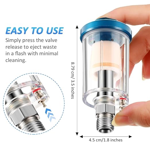 3 Pcs Compressed Air Filter Water Oil Separator 1/4 Inch NPT Inlet and Outlet - Image 3