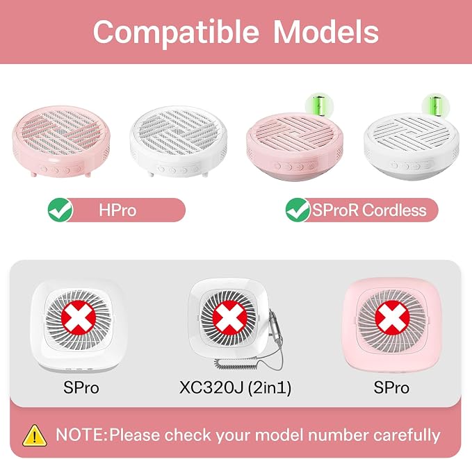6 Pack HPro Nail Dust Collector Replacement Filters, Compatible - Image 3