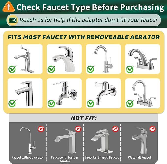 CECEFIN Kitchen Faucet Hose Attachment, 4-Mode ON/Off Sink Sprayer Head - Image 8