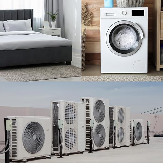uxcell 4pcs Rubber Anti-Vibration Pads Hard Pad, 50mm Square Vibration - Image 5
