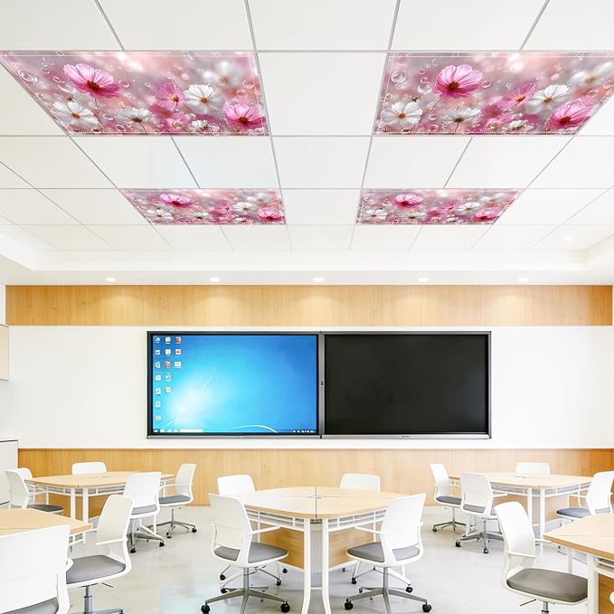 4 Pack 2x4 FT Magnetic Fluorescent Light Covers, Ceiling Light Filters - Image 8
