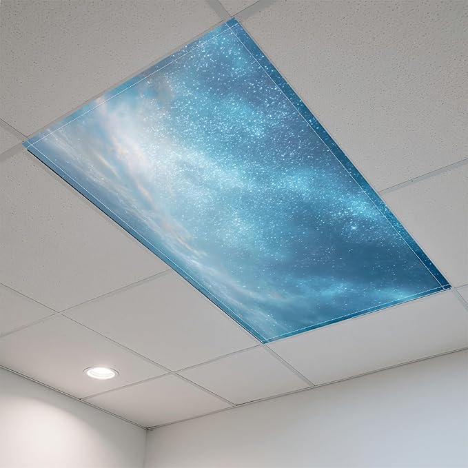2 Pack Fluorescent Light Covers- 4 x 2 Feet Magnetic Ceiling Light Cover Room - Image 3