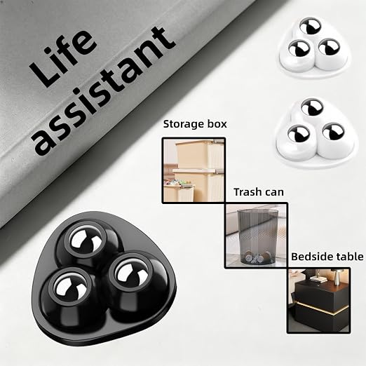 4 Pcs Self Adhesive Caster Wheels 360° Swivel Mini Universal Casters - Image 3
