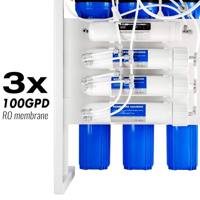 iSpring RCB3P Tankless Reverse Osmosis Filtration System, 300 GPD Under Sink RO - Image 3