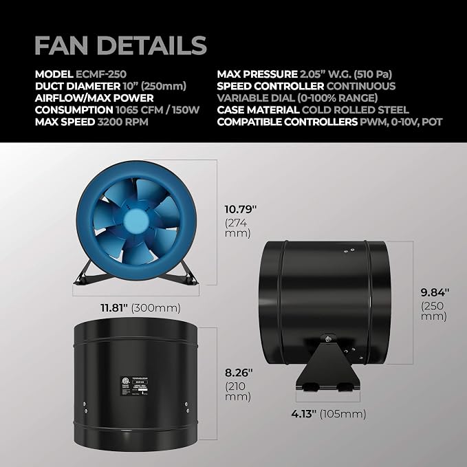 TerraBloom 10" Grow Ventilation Combo - Image 2