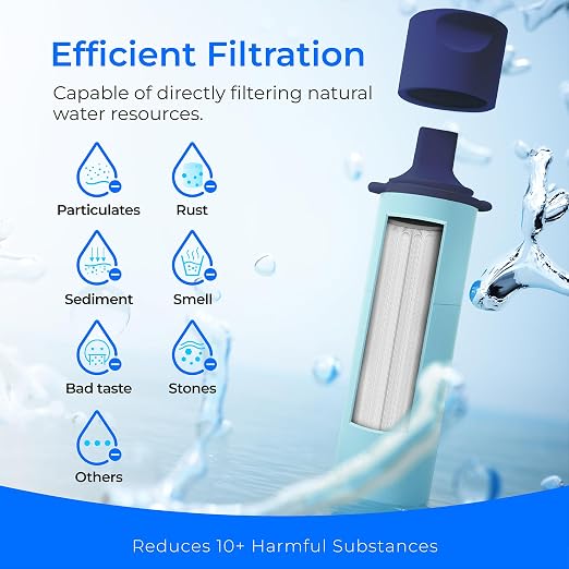Waterdrop Gravity Water Filter Straw, Camping Water Filtration System, Water - Image 4