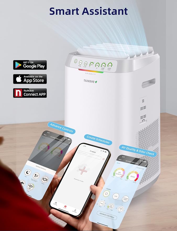 Nuwave OxyPure ZERO Smart Air Purifier, Large Area up to 2, 002 Sq Ft, Dual - Image 8
