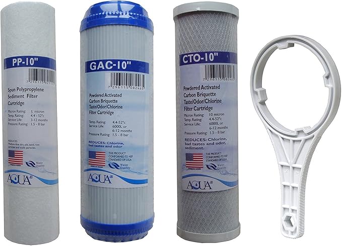 Universal Reverse Osmosis RO Replacement Set of 3 filter cartridges : Sediment by CompleteFiltrationServices