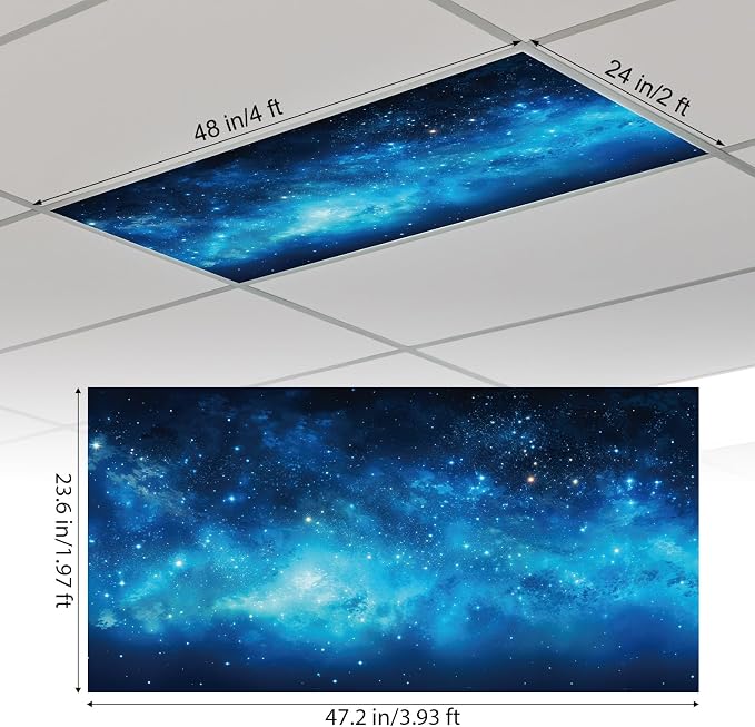 Outus 4 Pcs Fluorescent Light Cover Classroom Lighting Cover - Image 2