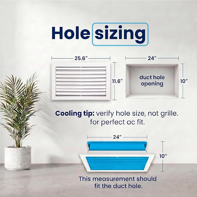 30x6 Aluminum 1-Way Air Vent Cover Wall or Ceiling HVAC Register Multi-Shutter - Image 3