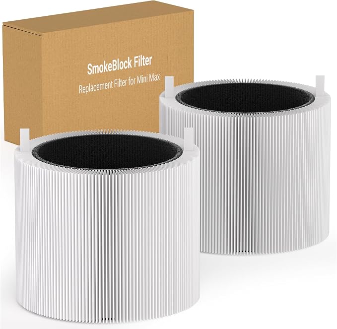 2 Pack Blue Pure Mini Max SmokeBlock Filters Compatible by MbetterChooseBetterLife