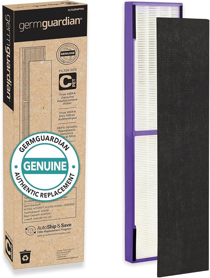 Germ Guardian FLT5250PT True HEPA Genuine Air Purifier Replacement Filter C by GuardianTechnologies
