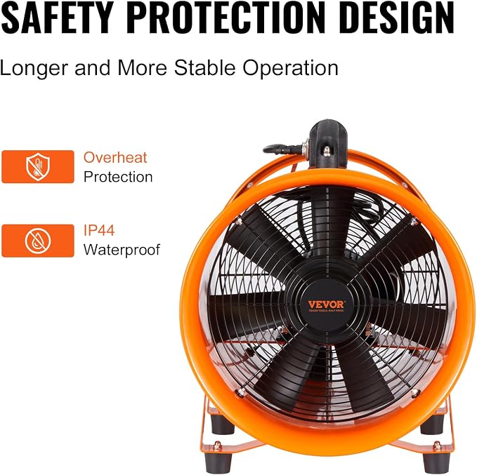VEVOR Air Mover Blower Fan 8 Inch, 1070CFM 195W - Image 5