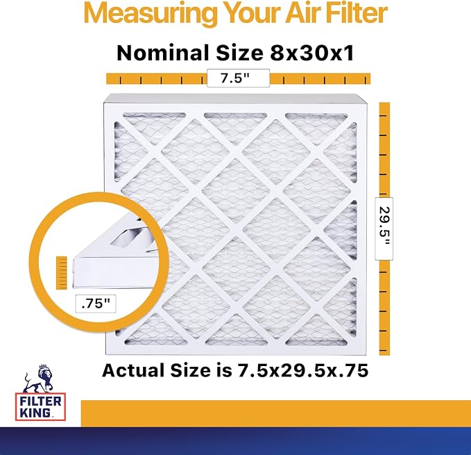 Filter King 8x30x1 Air Filter | 12-PACK | MERV 13 HVAC Pleated A/C Furnace - Image 2