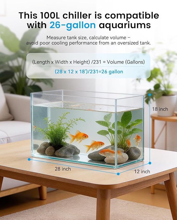 BAOSHISHAN Aquarium Chiller 26gal 1/13 HP Fish Tank Chiller Water Chiller - Image 7