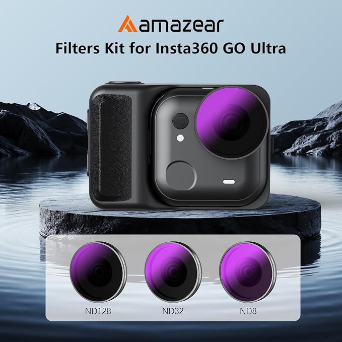 AMAZEAR ND Filters Kit for Insta360 GO Ultra Accessories, Insta 360 ND8 ND32 - Image 2