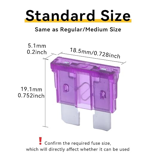 100 Pack Auto Fuses 3 AMP ATC/ATO Standard Regular Fuse Blade 3A Car Truck Boat - Image 2