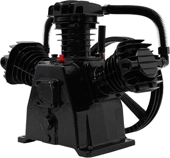 Air Compressor Pump Head, 5-HP Single-Stage Inline-Twin Replacement Air - Image 4