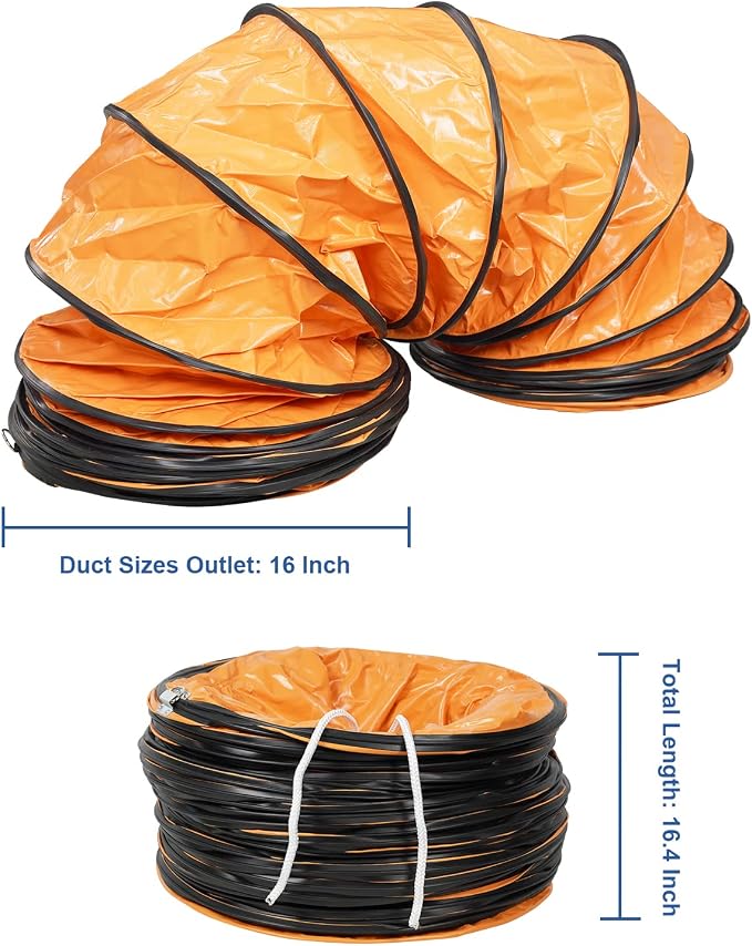 Abestorm 16" PVC Flexible Duct Hose - Image 3