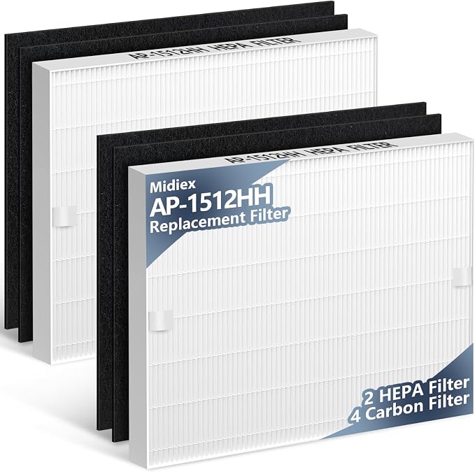 2-Pack AP-1512HH Air Purifier Replacement Filter by MidiexHEPAFilters
