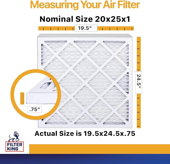 Filter King 20x25x1 Air Filter | 4-PACK | MERV 13 HVAC Pleated A/C Furnace - Image 2