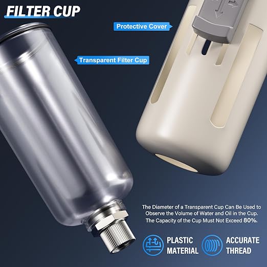 TAILONZ PNEUMATIC 3/8 Inch NPT 2 in 1 Air Filter Pressure Regulator Combo - Image 9