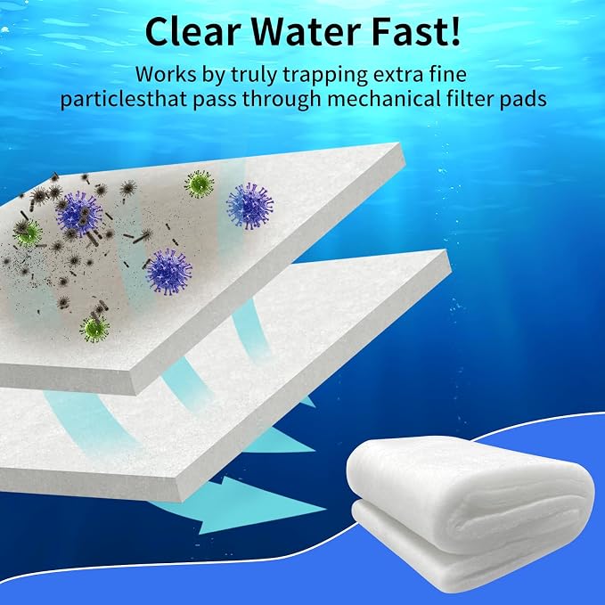 Aquarium Filter Floss 12"x72"x1" Thick Multi-Layer Filter Floss - Image 5
