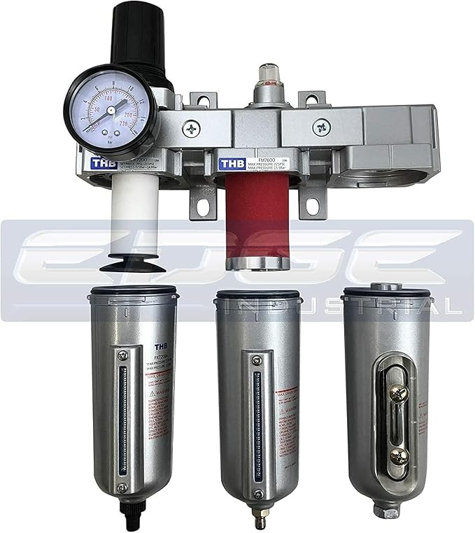 1/2" NPT, Compressed AIR Filter Regulator COALESCING Desiccant Dryer, AUTO Drain - Image 3