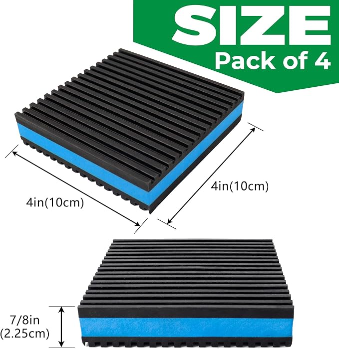 Forestchill Heavy Duty Anti Vibration Pads, Air Compressor, Washer and Dryer - Image 2