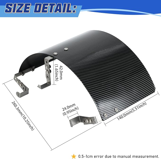 PTNHZ Universal Stainless Steel Air Intake Filter Cover Heat Shield Fits - Image 6
