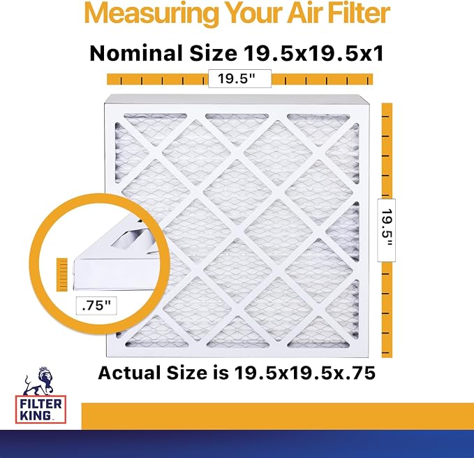Filter King 19.5x19.5x1 Air Filter | 4-PACK | MERV 13 HVAC Pleated A/C Furnace - Image 2