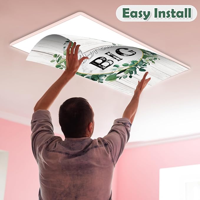 6Pcs Fluorescent Light Covers for Classroom Ceiling Lights, 4 x 2 Feet - Image 4