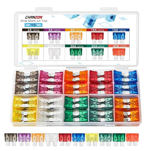 Chanzon 120 Pack UL Listed Standard Blade Fuse Assortment Kit ATC ATO APR 10 by Chanzon