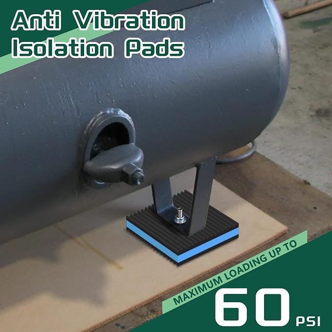 4 Pack Anti Vibration Pads 4" X 4" X 7/8" Heavy Duty Vibration Damping Pads - Image 3