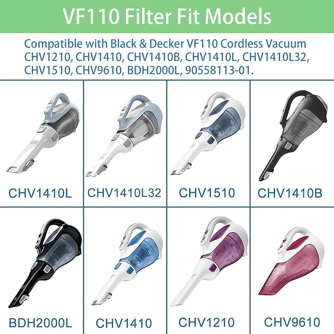 VF110 Filter, 6 Pack Replacement Vacuum Filters - Image 5