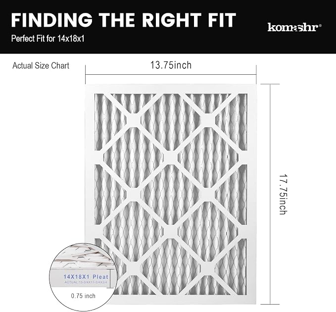 14x18x1 Air Filter MERV 8, HVAC/Furnace AC Filter Replacement, Dust - Image 2