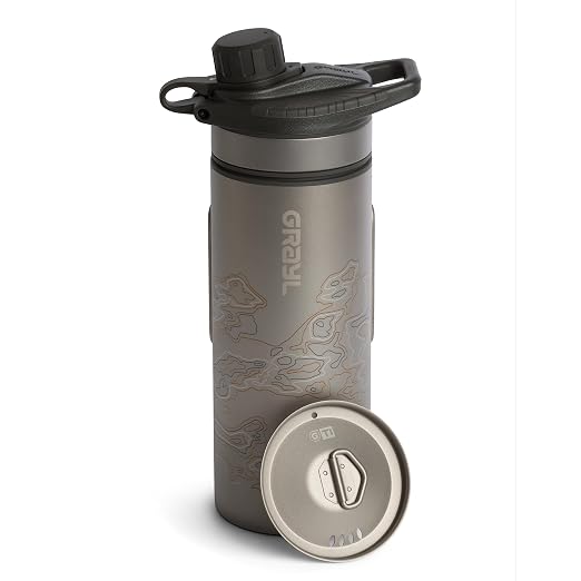 GRAYL GeoPress Titanium 24 oz Water Purifier Bottle by GRAYL