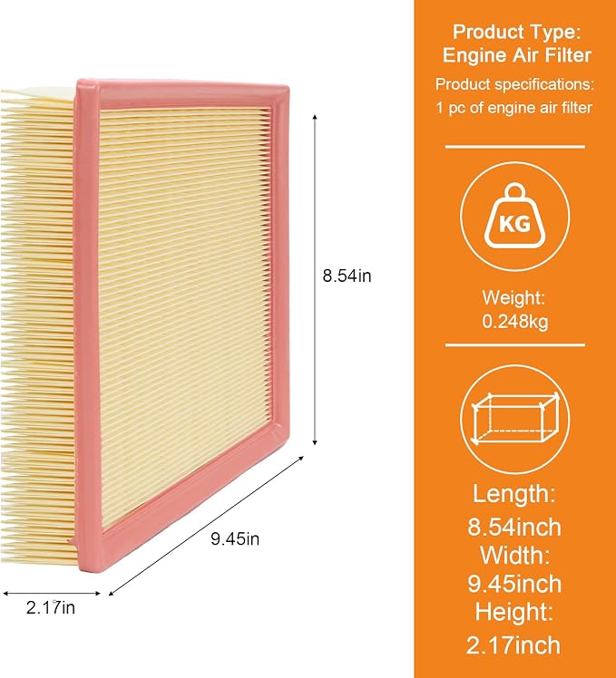Engine Air Filter 17801-0P050 Compatible - Image 5
