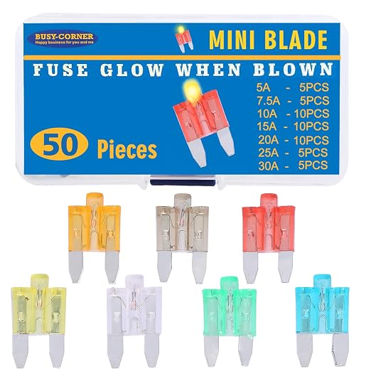 BUSY-CORNER Mini Blade Automotive Fuse Glow When Blown Smart Auto Glow Fuse by BUSY-CORNER