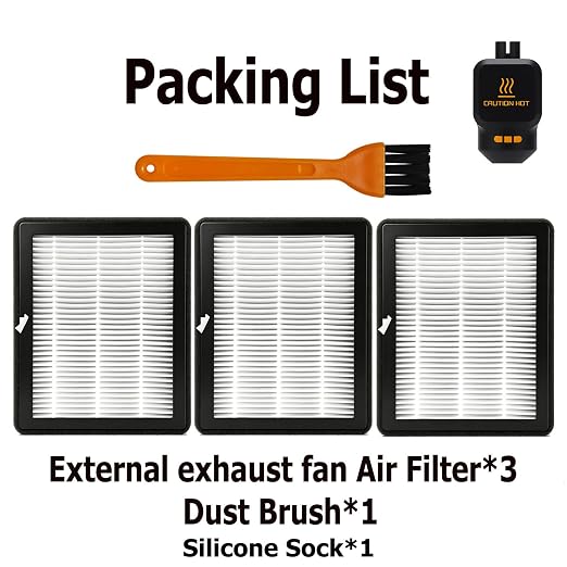 3PK Air Filter for Bambu Lab X2D, P2S External Exhaust Fan HEPA 13+Activated - Image 9