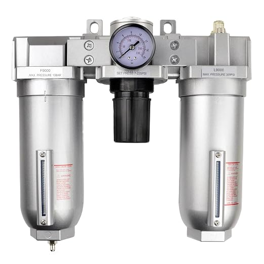 1" HEAVY DUTY COMBINATION FILTER REGULATOR LUBRICATOR AIR LINE PARTICULATE by Unknown